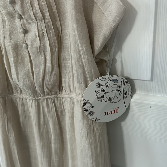 NAIF Cream Spaghetti Strap Dress - Picture 7 of 10